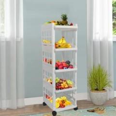 Bhimada Bar_5L White_Jaali_Trolley Plastic Bar Trolley