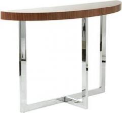 Black square Engineered Wood Console Table