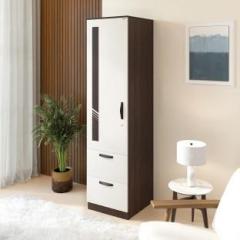 Bluewud Andrie Single Door Almira With 2 Drawers for Bedroom Home Furniture Engineered Wood 1 Door Wardrobe