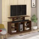 Bluewud Bevlyn Free Standing TV Unit Cabinet with Multiple storage shelves 50 inch Engineered Wood TV Entertainment Unit