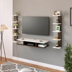 Bluewud Estoye Standard TV Unit with Storage Shelves for Decor Display Upto 42 Inches Engineered Wood TV Entertainment Unit