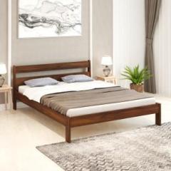 Bluewud Roverb Queen Size Double Bed Without Storage for Bedroom Home Furniture Engineered Wood Queen Bed