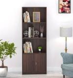 Bluewud Seonn Engineered Wood Semi Open Book Shelf