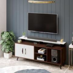 Bluewud Skiddo TV Unit With Storage Shelves for Books & D cor Upto 55 Inches TV Engineered Wood TV Entertainment Unit