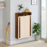 Bluewud Whartin 2 Door Shoe Rack With Storage Shelve For Hall Home Furniture Engineered Wood Bar Cabinet