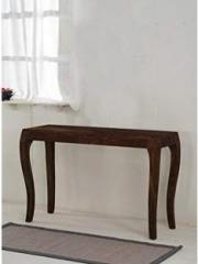 Bois Art Rosewood and Sheesham Wood Console Bedside End Table for Living Room with Curved Legs, Standard Size Solid Wood Corner Table