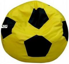 Caliph XXXL FOOTBALL BLACK YELLOW Bean Bag With Bean Filling