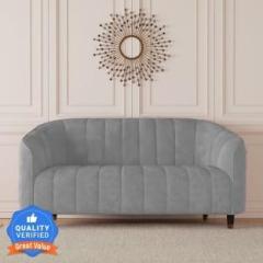 Carlton London Amelia Tufted Back Two Seater Grey Color Fabric 2 Seater Sofa