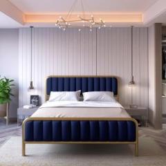 Carlton London Elegant Metal Queen Bed