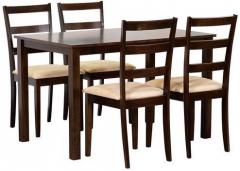 CasaCraft Amaranto Four Seater Dining Set in Wenge Colour