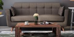 CasaCraft Castello Three Seater Sofa in Chocolate Brown Colour