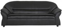 CasaCraft Davis Three Seater Sofa in Black Colour