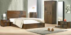 CasaCraft Felipa Queen Size Bed with Box Storage in Antique Grey Finish