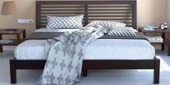 CasaCraft Graciano King Size Bed in Cappuccino Colour