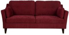 CasaCraft Liliana Three Seater Sofa in Burgundy Colour