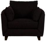 CasaCraft Nikole One Seater Sofa In Chestnut Brown Colour