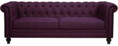 CasaCraft Noela Three Seater Sofa in Tyrian Purple Colour