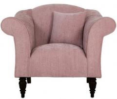 CasaCraft Paulina One Seater Sofa in Salmon Pink Colour