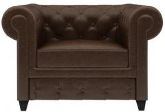 CasaCraft Princeton One Seater Sofa in Chester Brown Colour