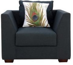 CasaCraft San Fernando One Seater Sofa in Blue Colour