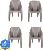 Cello Dynamo Set Of 4 Chair, Grey Plastic Cafeteria Chair