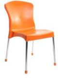 Cello Milano Cafeteria Chair Set Of Two In Orange Colour