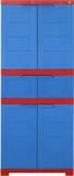 Cello Novelty Triplex Red & Blue Plastic Cupboard