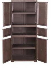 Cello Novelty Triplex Sandalwood Brown Plastic Cupboard