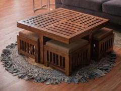 Cherry Wood Amber Sheesham Solid Wood Coffee Table