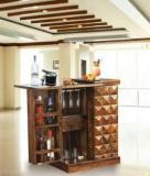 Cherry Wood Rosewood Wood Bar Cabinet Rack for Home Solid Wood Bar Cabinet