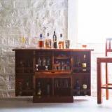 Cherry Wood Sheesham Wood Bar Cabinet Rack Hard and Soft Drinks Storage Cabinets Furniture Wine Wisky Scotch All Type Drinks Bar Cabinet for Living Room Solid Wood Bar Cabinet