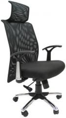 Chromecraft Argentina High Back Office Executive Chair in Black Colour