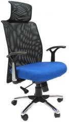 Chromecraft Argentina High Back Office Executive Chair in Dark Blue Colour