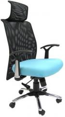 Chromecraft Argentina High Back Office Executive Chair in Sky Blue Colour