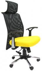 Chromecraft Argentina High Back Office Executive Chair in Yellow Colour