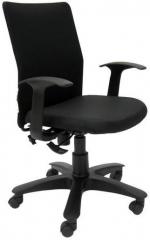 ChromeCraft Ergonomic Medium Back Chair in Black Colour