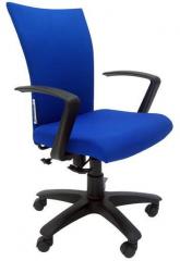 ChromeCraft Ergonomic Medium Back Chair in Blue Colour