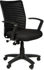 Chromecraft Geneva Desktop Ribs Office Chair in Black Colour