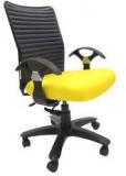 Chromecraft Geneva Desktop T Office Ergonomic Chair In Yellow Colour