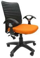 Chromecraft Geneva Office Ergonomic Chair in Orange Colour