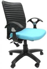 Chromecraft Geneva Office Ergonomic Chair in Sky Blue Colour