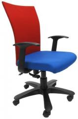 Chromecraft Marina WW Office Ergonomic Chair in Red & Dark Blue Colour