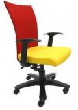 Chromecraft Marina WW Office Ergonomic Chair In Red & Yellow Colour