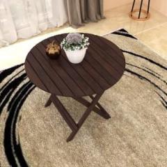 Clanecraft Solid Sheesham Wood Round Shape Folding Coffee Table For Living Room/ Garden| Solid Wood Coffee Table