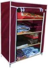 Cmerchants FOLDABLE 4 L STORAGE CABINET W02 Carbon Steel Collapsible Wardrobe