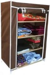 Cmerchants FOLDABLE 4 L STORAGE CABINET W03 Carbon Steel Collapsible Wardrobe