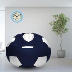 Coaster Shine XXL Artificial Leather Football Bean Bag Filled With 2.5 Kg Premium Quality Beans Bean Bag Footstool With Bean Filling