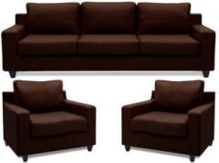 Comfy Sofa Classy Leatherette 3 + 1 + 1 Dark Brown Sofa Set