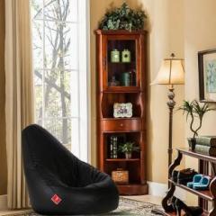 Comfybean XL Bean Bag with Free Bean Footrest Black Bean Bag With Bean Filling