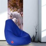 Comfybean XL Bean Bag With Free Bean Footrest Blue Bean Bag With Bean Filling